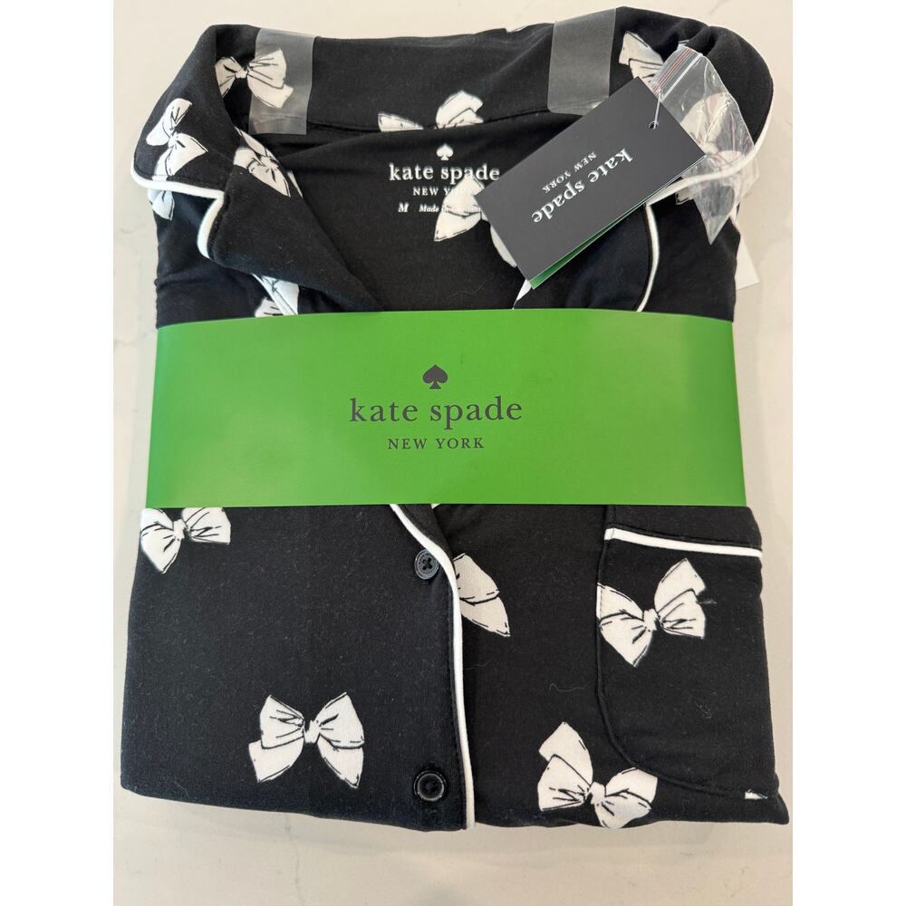 NWT Kate Spade 2 pc Bows Pajama Gift Set Size Medium $78 🎀🎀